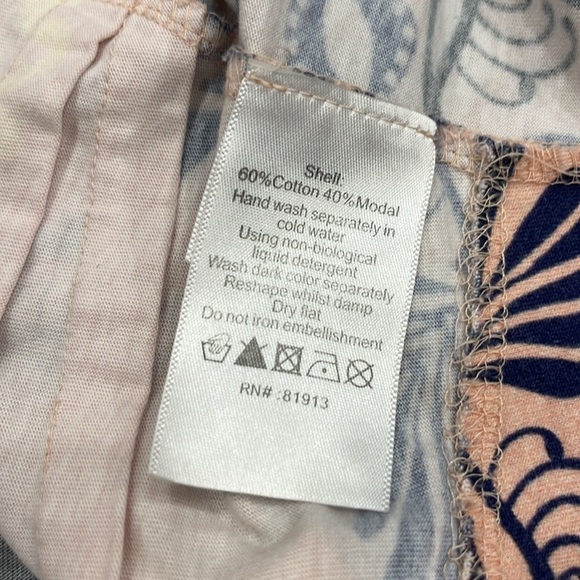 T by Tracy Reese | Oversized Kaftan Coverup | Pink, Purple,‎ Yellow Geo | Small - Picture 10 of 12